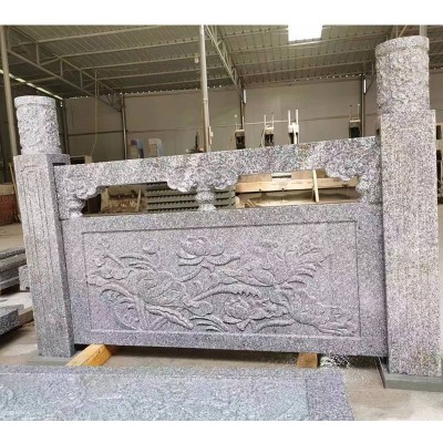 花岗石栏杆栏板厂家寺院仿古石栏杆河道大桥石护栏石材仿古石材图5