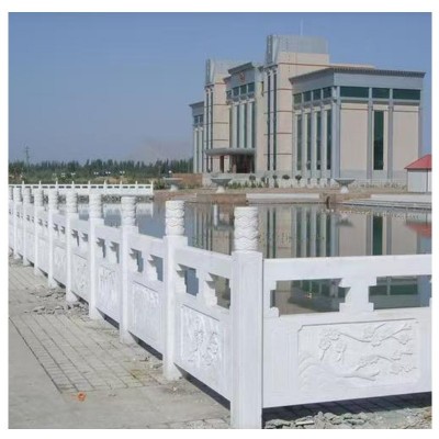 花岗石栏杆栏板厂家寺院仿古石栏杆河道大桥石护栏石材仿古石材图2