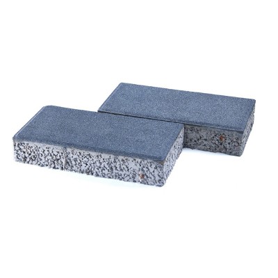 仿石芝麻黑市政人行道彩砖广场路面砖PC透水砖海绵城市面包砖厂家图3