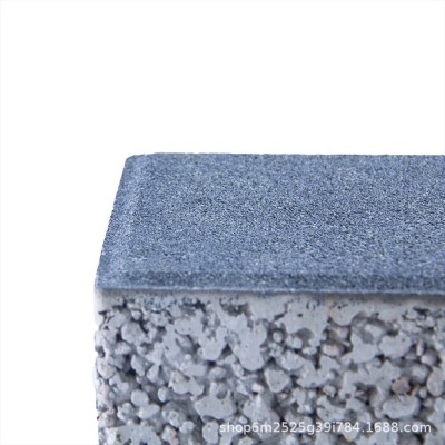 仿石芝麻黑市政人行道彩砖广场路面砖PC透水砖海绵城市面包砖厂家图5