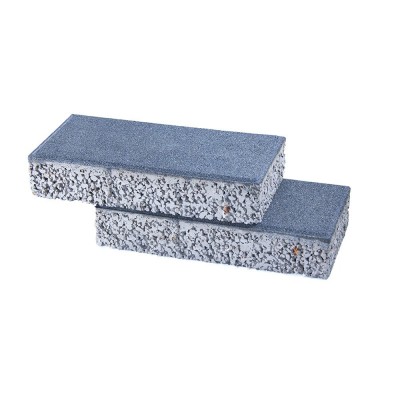 仿石芝麻黑市政人行道彩砖广场路面砖PC透水砖海绵城市面包砖厂家图4