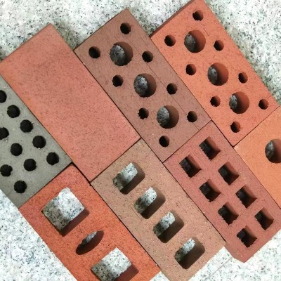 多孔干挂砖 砌墙清水砖小区别墅围墙花坛干挂幕墙装饰砖多孔红砖图3