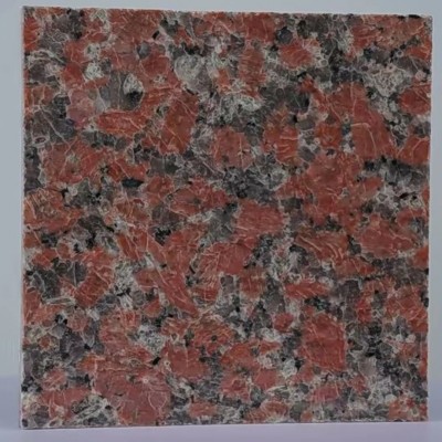 枫叶红花岗岩厂家直供虾红将军红市政园林工程干挂地铺石材楼图2