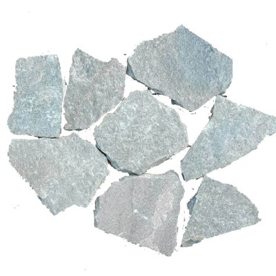 天然灰石英/蓝石英乱形 文化石碎拼石板仿古铺地灰色系石板图5