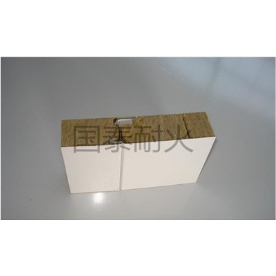 直供岩棉夹芯板 外墙隔热岩棉板彩钢夹心烘道烤箱保温镀锌复合板图3