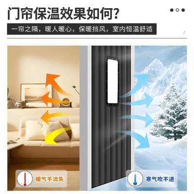 冬季棉门帘加厚家用空调保暖保温挡风防风隔断防寒自吸防冷气隔音图2
