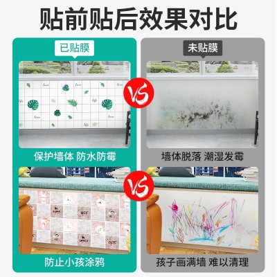 厨房防油贴纸自粘耐高温油烟机灶台墙贴防水橱柜瓷砖台面壁纸墙纸图3