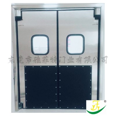 不锈钢自由防撞门重型铰链碰撞门商超食品厂传递门双向回弹门图5