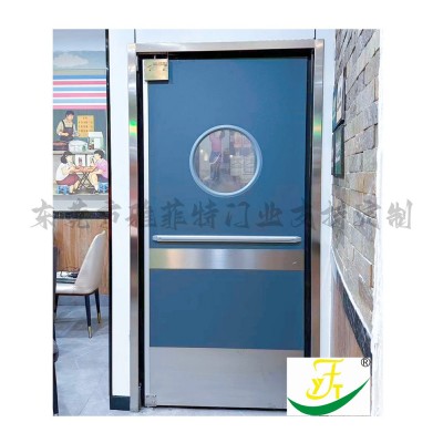 双向回弹门便利店防撞自由门食堂厨房不锈钢提升窗洁净车间碰撞门图5