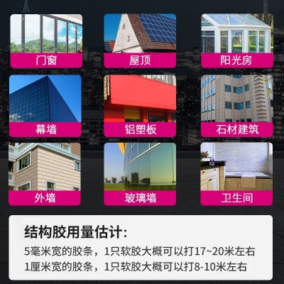 现货995中性硅酮结构胶幕墙胶耐候胶高粘玻璃胶密封防水胶门窗胶图3