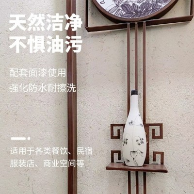 生态稻草漆室内外墙户外稻草泥墙面漆民宿农家乐泥土艺术涂料厂家图3