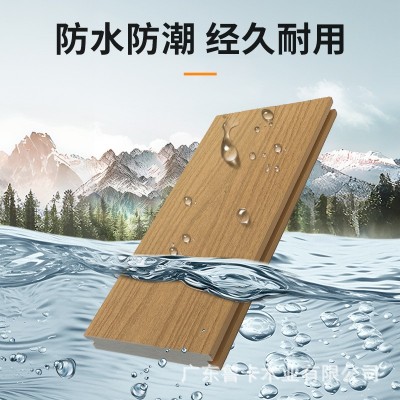 仿古木纹木塑地板3D压纹防潮庭院露台三代共挤厚实心户外塑木地板图4