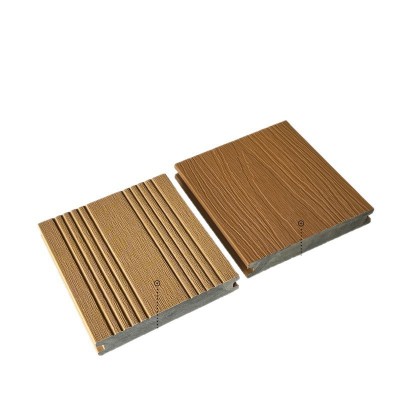 仿古木纹木塑地板3D压纹防潮庭院露台三代共挤厚实心户外塑木地板图5