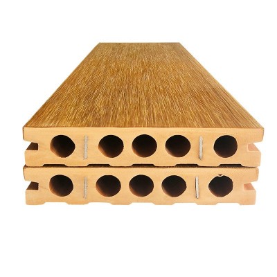 生态露台户外高密度木饰钢芯地板花园庭院生态木塑木地板材料工厂图5