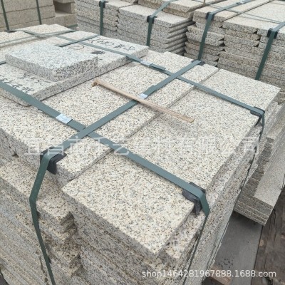 厂家批发芝麻白花岗岩火烧板 喷砂面地铺工程板 机切面路沿石图4