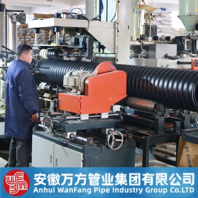 hdpe钢带管SN8DN300400600钢带增强聚乙烯螺旋波纹管pe污水处理管图4