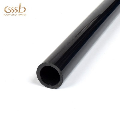 订做PC黑色高光管 PMMA挤出圆管 阻燃非标灯具配件 来图来样订做