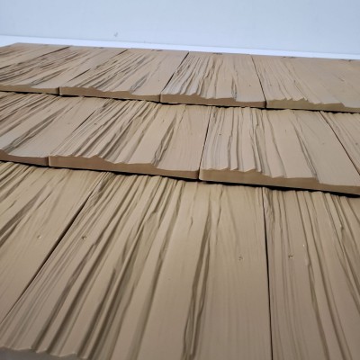 工厂直供木纹瓦高分子木纹瓦古建筑装饰仿真树皮瓦木板瓦木瓦片图3