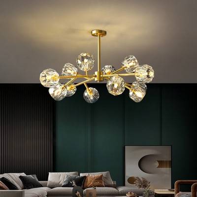 LED极简客厅吊灯轻奢水晶餐厅卧室灯具北欧枝形吊灯批发大厅主灯图2