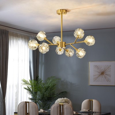 LED极简客厅吊灯轻奢水晶餐厅卧室灯具北欧枝形吊灯批发大厅主灯图4