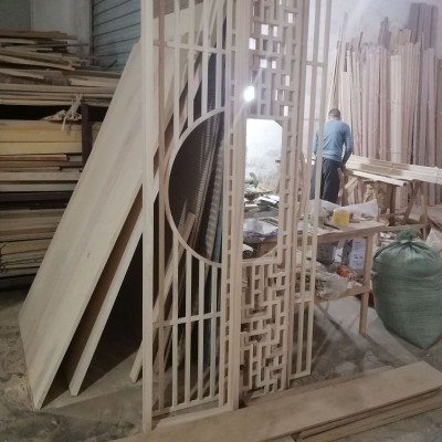 屏风隔断客厅玄关门厅简约现代装饰中式隔断墙办公室实木禅意座屏图3