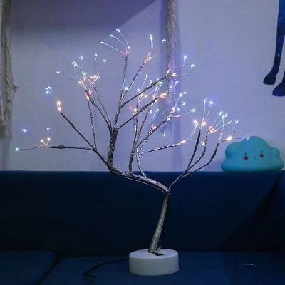 珍珠萤火虫树灯LED铜线灯小夜灯电池盒USB圣诞节房间卧室装饰串灯图2