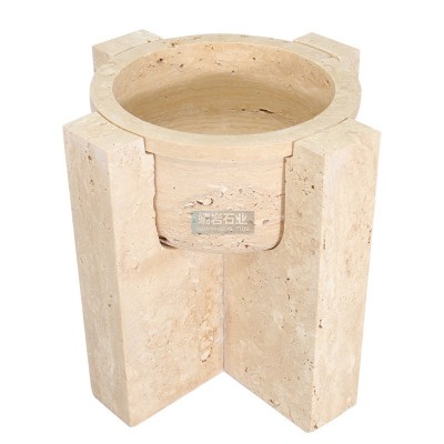 北欧简约风格洞石大理石托盘软装茶盘首饰化妆品收纳盘蛋糕浴室