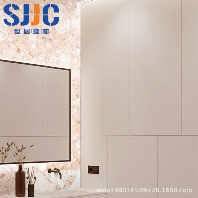 现代轻奢灰黄色水磨石仿古砖客餐厅酒店瓷砖卫生间墙地砖600x1200图4