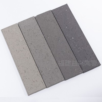 劈开砖6x24 别墅自建房外墙砖 陶土砖 拉毛砖 红砖窑变混色砖瓷砖图4