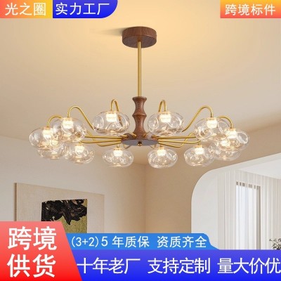 客厅吊灯法式中古风复古2026新款餐厅灯主卧室灯魔豆大厅吊灯1