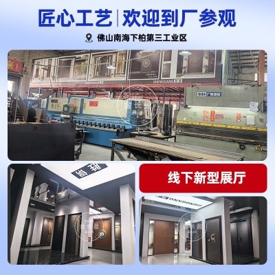 高端别墅防盗门对开门罗马柱门新中式入户防盗门进户门铸铝双开门图2