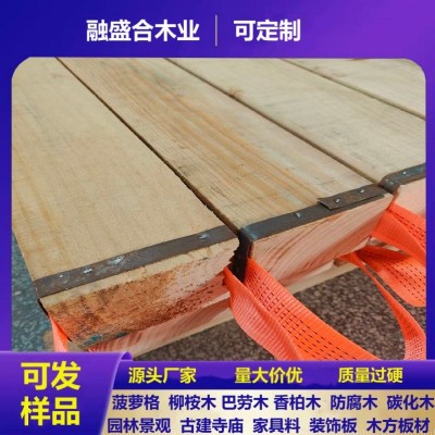 枕木吊车支腿垫木硬杂木打箍铁皮枕木机械设备存梁枕木船夹板垫木图2