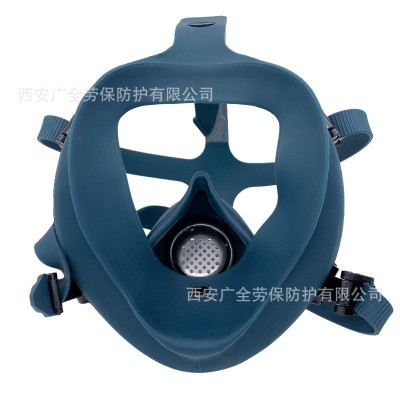 电动便携送风式防尘毒面具硅胶大视野全面罩 煤矿喷漆长管呼吸器图4