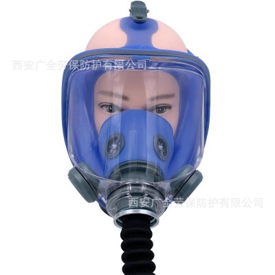 电动送风式防毒面具SJL双箭龙7001全面罩 长管呼吸器可接导气管图4