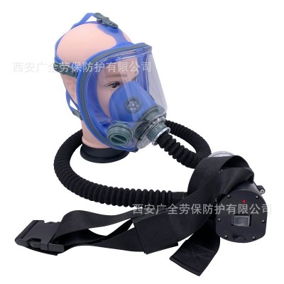 电动送风式防毒面具SJL双箭龙7001全面罩 长管呼吸器可接导气管图3