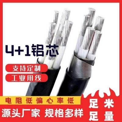 中低压阻燃铝芯电缆线 YJLV 4+1,3+2,3+1各种铠装非铠装电缆