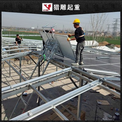 光伏板升降机电动小型吊机玻璃门窗安装工地上料太阳能板提升机图3