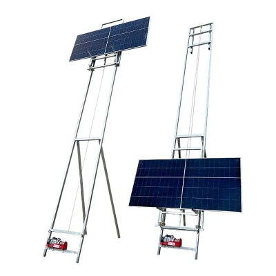 光伏板升降机电动小型吊机玻璃门窗安装工地上料太阳能板提升机