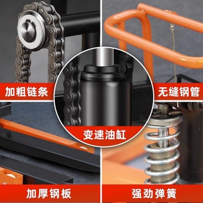 手动叉车微型小型液压堆高车家用升高车升降搬运车手推车厂家批发图5